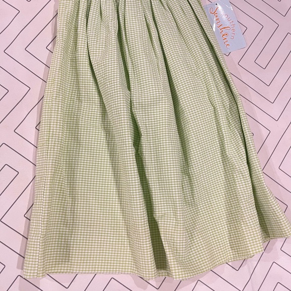 NWT Southern Sunshine Gingham Smocked Flamingo Dress - Picture 3 of 13
